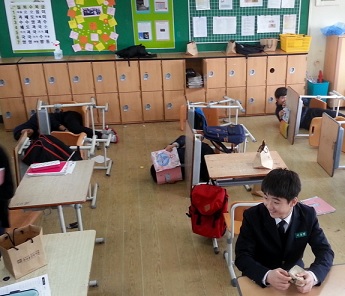 Desks Tipped Over