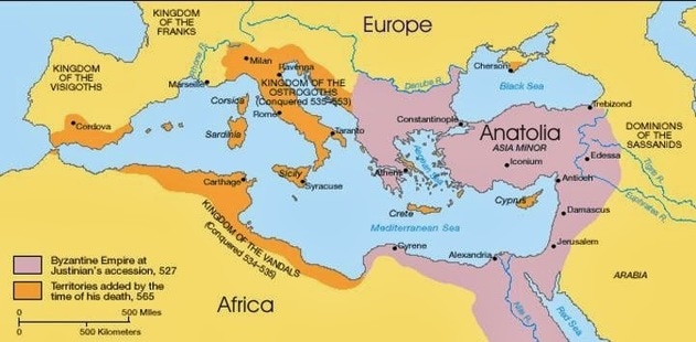 Justinian Empire Map