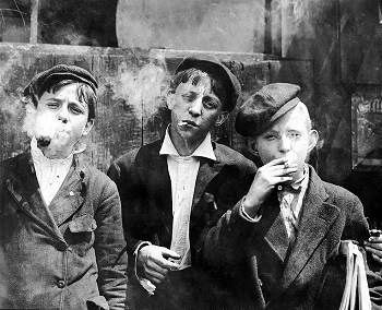 child labor smoking boys