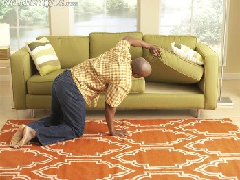 Looking Under Couch Cushions