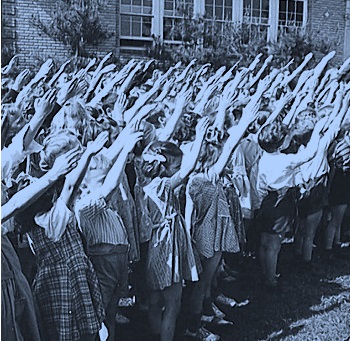 Blue Saluting