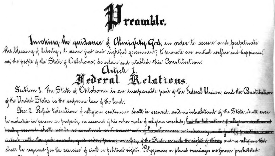 OK Constitution Excerpt