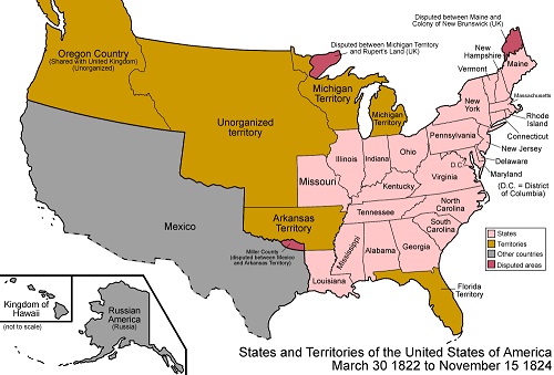 U.S. Map 1824